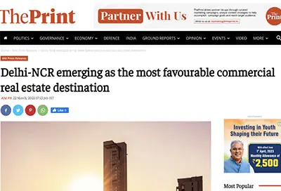 Delhi-NCR emerging as the most favourable commercial real estate destination