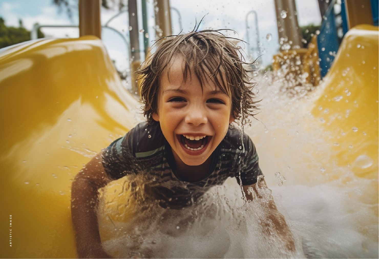 Kids Play Pool with Water Slides - Saya Zenith