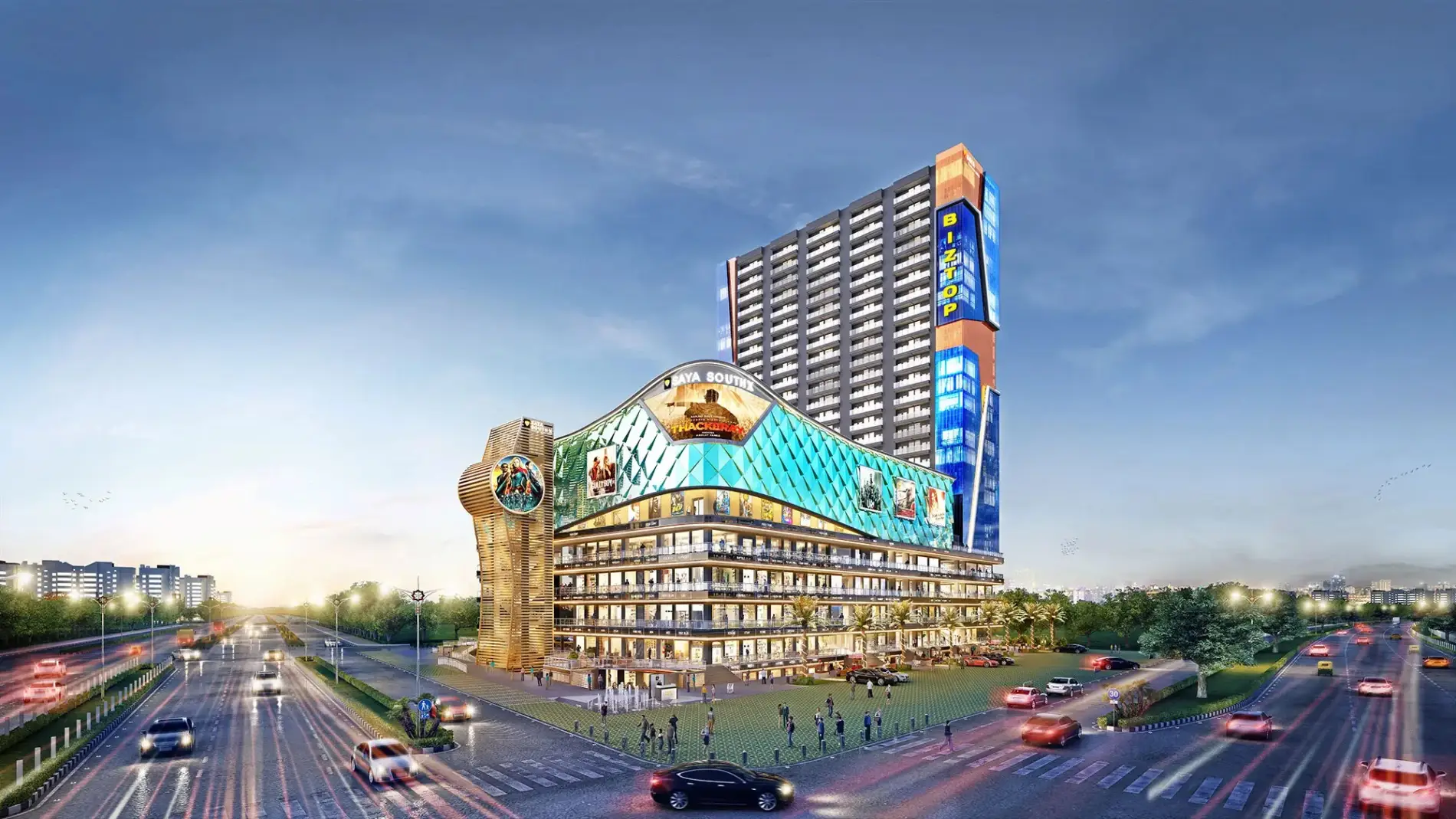 Architectural View of Saya South X Commercial Complex